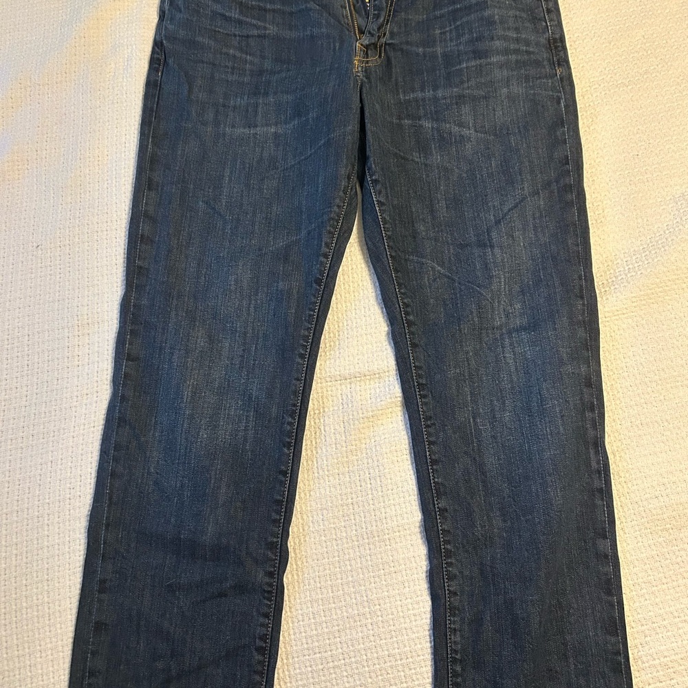Mens Lucky Brand Dark Blue Denim  410 Athletic Slim Jeans 33/30